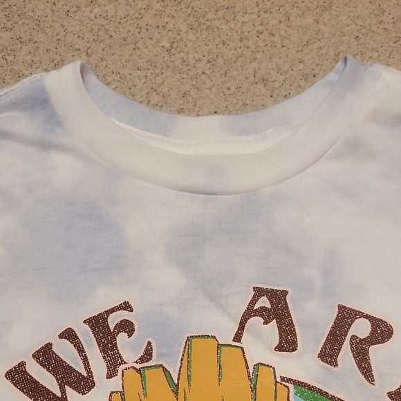 Marvel White And Blue Tie Dye Baby Groot Short Sleeve Tee SIZE 6/7 - Picture 4 of 5